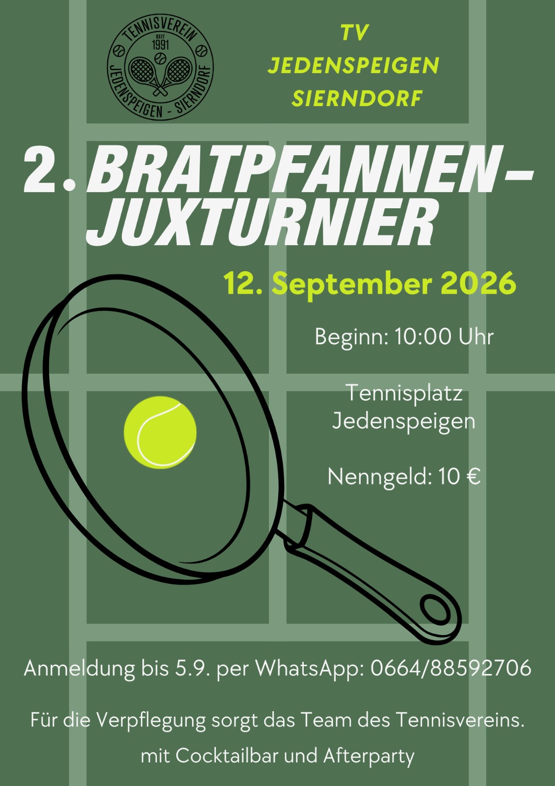 Bratpfannenjuxturnier Flyer